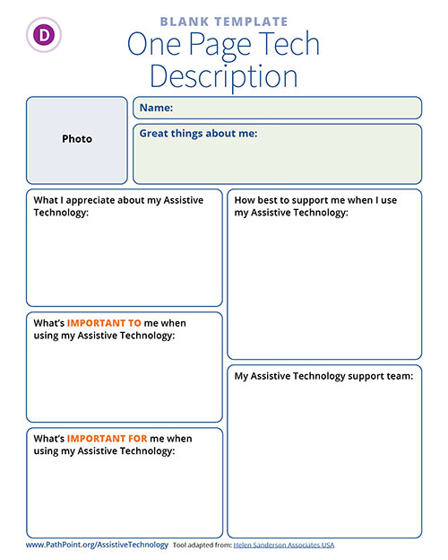 One Page Tech Description